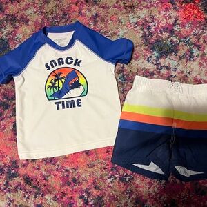 OshKosh B'gosh Kids Swim Set - Blue and White 24 mon